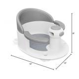 BEBELEH Bath Seat for Babies 6 Months & Up - Safe Infant and Toddler Bathtub Seat for Sitting Up - Tub Seat for Shower (Gray)
