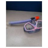 Youth Snorkel Set for Ages 7-16, Snorkeling Gear for Kids with Panoramic View Mask Anti-Fog Anti-Leak Full Dry Top Snorkel Fins Travel Bag for Swimming Diving (Violets, One Size Without Fins)