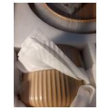 FOBENTA Dinnerware Sets for 4,Microwave Safe Plates and Bowls Sets,12 Piece Dylan Dish Set,Reactive Glaze Stoneware Dinnerware Set (Matte Reactive Khaki Beige, Service for 4 (12pcs))