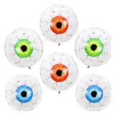ONLY TWO Pieces 22 Inches Halloween Eyeball Balloons, Large White Foil Mylar Scary Eye Balloons Indoor Outdoor Decorations for Halloween Spooky Haunted House Scary Themed Party Supplies