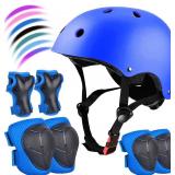 Kids Bike Helmet Set Adjustable for Children, Boys, Girls and Teenagers Aged 3-8 Years Includes Elbow, Knee, Wrist Guards Children