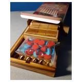 Glintoper Tic Tac Toe & 4 in a Row Tables Game Set, Classic Board Line Up 4 for Living Room Rustic Table Decor and Use as Game Top Wood Guest Room Decor Strategy Board Games for Families