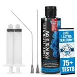 Pool Leak Detection Dye Kit - with 2 Precision Applicators - Made in USA - Superior Long Lasting UV Pool Dye Easily Locates Leaks - for All Pool, Spa, & Hot Tub Types - 8 OZ (Vibrant Blue)