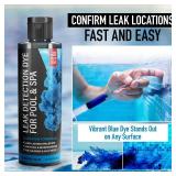 Pool Leak Detection Dye Kit - with 2 Precision Applicators - Made in USA - Superior Long Lasting UV Pool Dye Easily Locates Leaks - for All Pool, Spa, & Hot Tub Types - 8 OZ (Vibrant Blue)