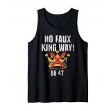 BLUE NOT BLACK No Faux King Way Tank Top L