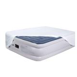 Bedecor Fitted Sheet for Air Mattress Inflate Without Disassembly Convenient & Firm Deep up to 21\" White -Queen