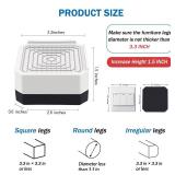 ANNKUT Bed Risers and Furniture Risers, Heavy Duty Adjustable Lifting Blocks for Couches, Desks, and Chairs, Elevates 1.5 Inches, Holds up to 4000 lbs (White)