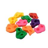 Climbing Rock Set, 10pcs Assorted Color Climbing Children Hand Feet Holds, Plastic Climbing-Wall Grips, for Kids Indoor Outdoor Playground Backyard Toys, with Screws (Without Screws)