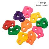 Climbing Rock Set, 10pcs Assorted Color Climbing Children Hand Feet Holds, Plastic Climbing-Wall Grips, for Kids Indoor Outdoor Playground Backyard Toys, with Screws (Without Screws)