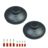 2Pcs Floor Lamp Foot Switch, 3A125VAC Pedal Switch, Round Floor Lamp Inline Switch with Step-on Button,Easy DIY Installation for for LED Light Cord Appliance(Black)