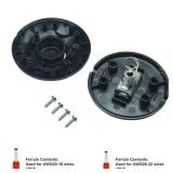 2Pcs Floor Lamp Foot Switch, 3A125VAC Pedal Switch, Round Floor Lamp Inline Switch with Step-on Button,Easy DIY Installation for for LED Light Cord Appliance(Black)