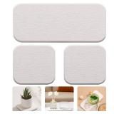 3PCS Water Absorbing Diatomaceous Earth Tray for Sink, Fast Drying Soap & Toothbrush Holders for Bathroom Counter, 1 Stone Tray, 2 Stone Coasters