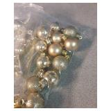 24pcs Mini Christmas Balls Ornaments, Shatterproof Christmas Hanging Balls for Xmas Tree, Holiday, Wedding, Mardi Gras Party (Gold)