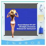 EASYFUN Beach Blanket Sandproof Oversized, 79