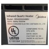 Midea Infrared Quartz Space Heater – 1500W