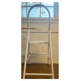 2-Step Steel Folding Utility Ladder – White