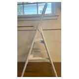 2-Step Steel Folding Utility Ladder – White