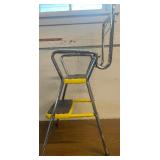 Vintage COSCO Step Stool Ladder (Yellow & Chrome)