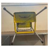 Vintage COSCO Step Stool Ladder (Yellow & Chrome)