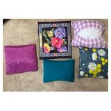 Decorative Pillow Lot – Floral, Purple, Teal & Home Theme