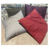 Cozy Decorative Pillow Set – Burgundy, Slate Grey & Olive