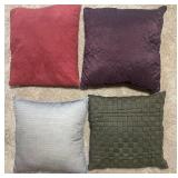 Cozy Decorative Pillow Set – Burgundy, Slate Grey & Olive