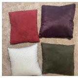 Cozy Decorative Pillow Set – Burgundy, Slate Grey & Olive