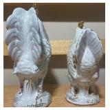 Vintage Porcelain Rooster & Hen Figurine Set – Japan
