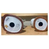 Vintage Porcelain Rooster & Hen Figurine Set – Japan