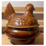 Vintage Hen Soup Tureen – Marked: Calif USA C-40