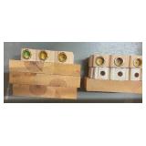 Handcrafted Wooden Angel Candle Holders (Triple)