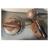 Vintage Gas Iron & Early Metal Stove-Top Iron Duo