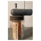 Vintage Insulators, Kerr Mason Jar w/Sprayer Attachment & Smudge Pot/Highway Torch
