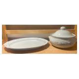 Pfalzgraff Stoneware "Heirloom" Serving Platter and 2 QT Casserole Dish