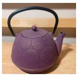 World Market Plum Cast Iron Teapot – Complete Set
