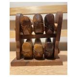 Vintage Rooster Décor Collection + Hand-Carved Wooden Bird Napkin Ring Holder