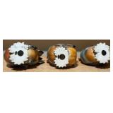 Trio of Vintage Rooster Figurines — Hand-Painted Ceramic