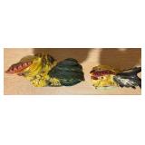 Pair of Large Vintage Rooster Figurines — Hand-Painted Ceramic