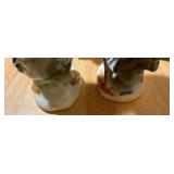 Black & White Rooster Figurine Set and Pair of Napkin Rings– 4 Pieces (Wood + Ceramic)