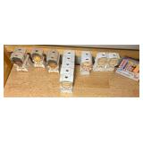 Handcrafted Wooden Angel Candle Holders w/ Party Candles – Set of 6