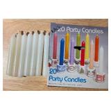 Handcrafted Wooden Angel Candle Holders w/ Party Candles – Set of 6