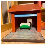 Vintage Fisher-Price Tudor Dollhouse w/ Garage, Furniture & Figures