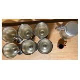 Vintage Goblet Set, German Stein & Mini Mug