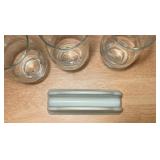 Pfaltzgraff “Heirloom” Glass Tumblers & Napkin Holder Set