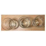 Pfaltzgraff “Heirloom” Glass Tumblers & Napkin Holder Set