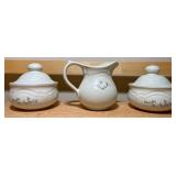 Pfaltzgraff “Heirloom” Sugar & Creamer Set (3 Pc Total)