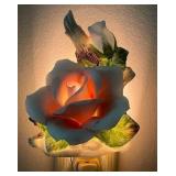 Porcelain Floral Figurines & Night Light – Set of 4