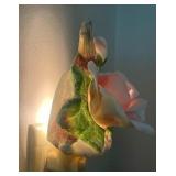 Porcelain Floral Figurines & Night Light – Set of 4