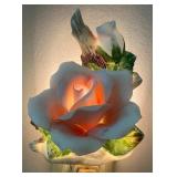 Porcelain Floral Figurines & Night Light – Set of 4