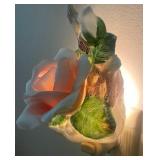 Porcelain Floral Figurines & Night Light – Set of 4